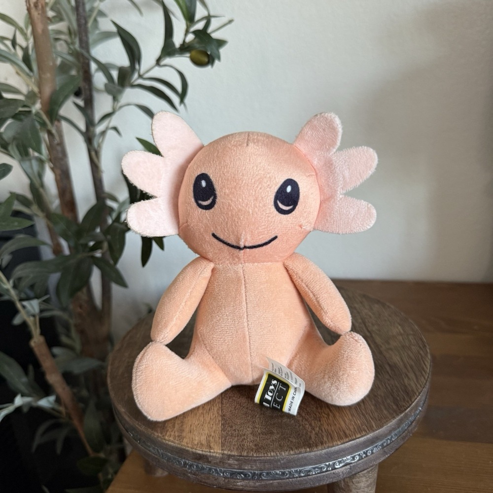 Axolotl Plush Salmon Pink Salamander Stuffed Animal Toy Ideal Toy Direct Cute 8"